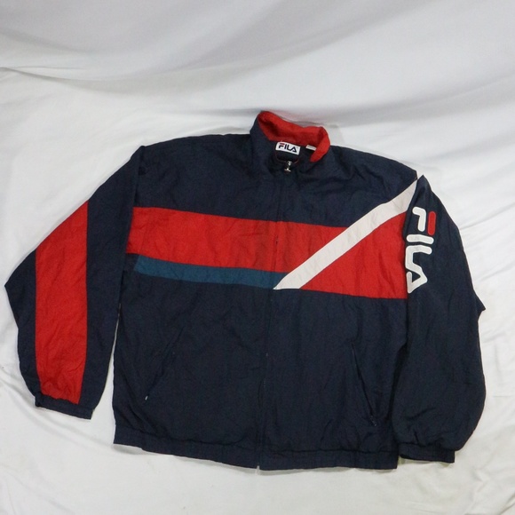 FILA Colorblock Windbreaker VTG Track Jacket Sz XXL Mens - Picture 2 of 8